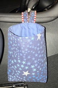 STARS AND STRIPES/PATRIOTIC Car Trash Litter Bag Reusable - Handmade