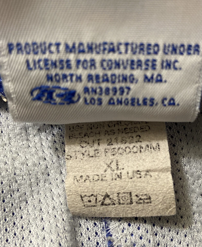 VINTAGER Converse Shorts Adult Extra Large Blue All Star Mesh USA Made Mens XL - Image 4 of 4