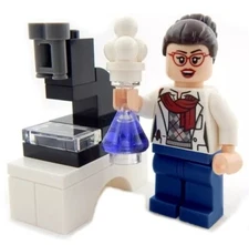 NEW LEGO SCIENTIST MINIFIG LOT chemistry science lab minifigure stem set female