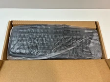 VINTAGE Microsoft Basic 1.0A Computer Keyboard PS2 Black PS/2 3 Hot Key Open Box