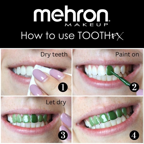 Mehron Tooth FX Farbe Malerei Theater Bühnenkostüm Zombie ungiftig Zähne Make-up! - Bild 8 von 48