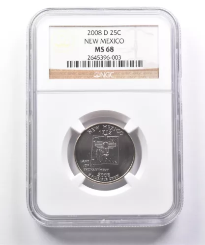 2008-D Washington State Quarter New Mexico MS68 NGC *7319