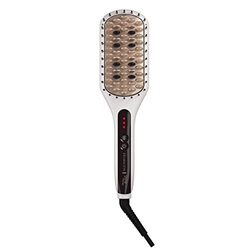 REMINGTON SHINE THERAPY HAIR STRAIGHTENER BRUSH CERAMIC HEAT SETTINGS - WHITE - Picture 1 of 5