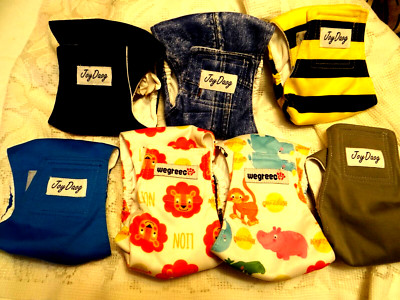 Wegreec + joy Daog Male Dog Wrap diapers Size XS Lot of 5 NEW + 2  EC Lion +++