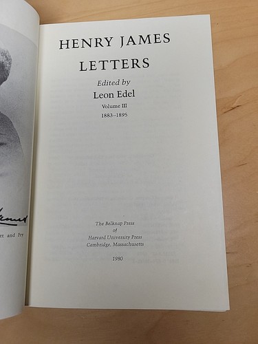 Henry James Letters Volumes 1-3 Edited By Leon Edel Harvard University Press - Picture 15 of 21
