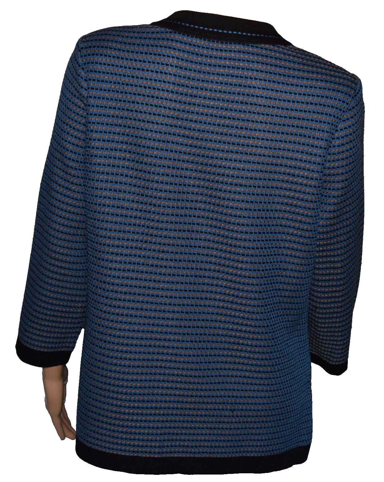 Misook Exclusively Blue Multicolor Button Front 3… - image 4
