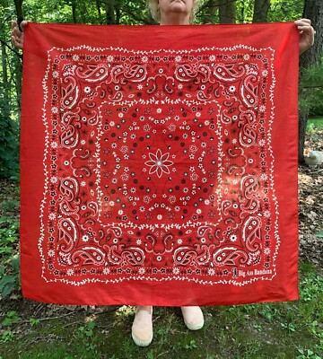 #ad BIG ASS BANDANA Extra Large Texas Size Paisley Bandana 42x42 in $11.99