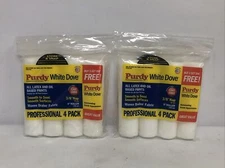 Lot Of (2) 4pk Purdy White Dove Professional Paint Roller Cover 3/8”Nap 9” Roll