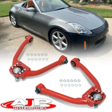 Front Adjustable Camber Kit Alignment Control Arm Red For 2003-2009 350Z / G35