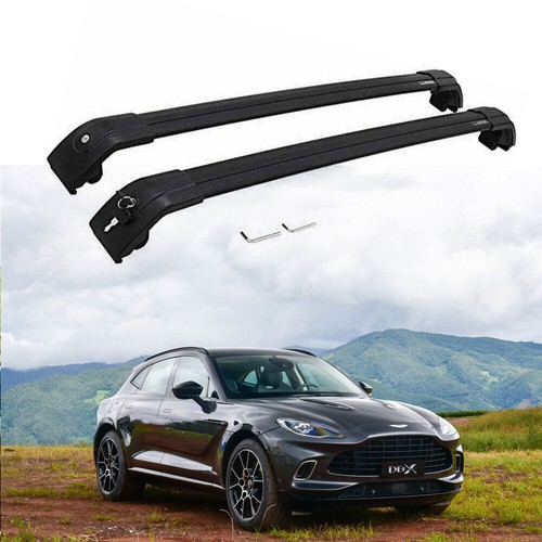 2Pcs Fits For Aston Martin DBX 2021 Lockable Roof Rail Rack Cross Bars Crossbars