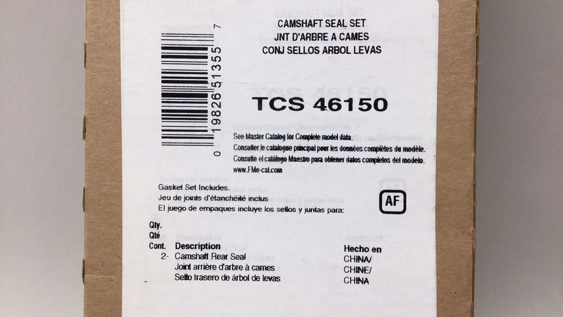 Fel-Pro TCS 45704-1 Engine Camshaft Seal, Front