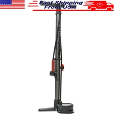 High Pressure Bicycle Floor Pump Presta Schrader Dual Head 160 PSI Gauge New