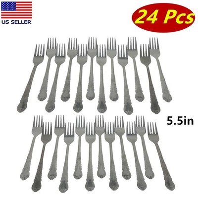 24 Pcs of 5.5 inches Small Forks Stainless Steel Forks for Dessert Home Kitchen