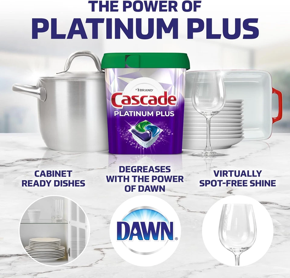 Platinum plus Actionpacs Dishwasher Detergent Pods, Dishwasher Soap, Mountain, 5 - Image 2 of 4