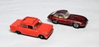 Set of 2 Vintage Matchbox 56 Fiat 1500 & E Type Jaguar Diecast Lesney England