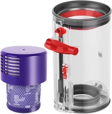 Canister Dust Bin and Filter Replacement Parts Compatible With Dyson V10 Vacuum