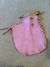 Little Girls Pink Leather Toddler Size Chaps Chinks Equestrian Western Bin 18