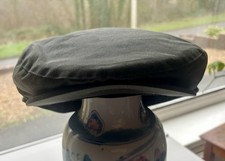 Marks & Spencer 100% Cotton Waxed Fleece Lined Flat / Baker Boy Cap Size Medium