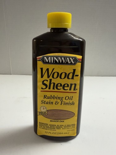 Minwax Wood-Sheen Oil Stain & Finish MANOR OAK 12 oz discontinued 90% Full