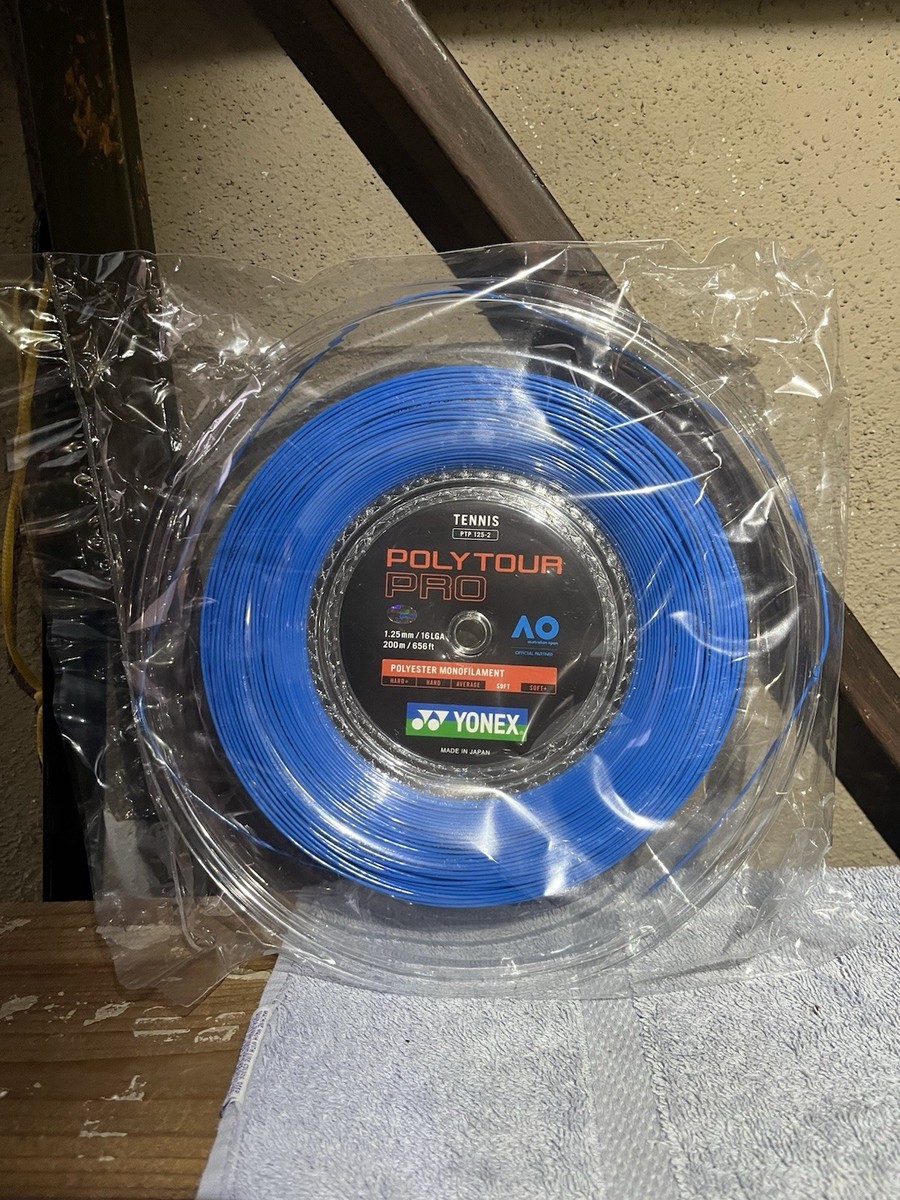 Yonex Poly Tour Pro 16L Reel (1.25mm PTP 125 String) Blue. Full