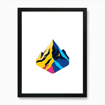 Alpine Illustration No 1 Art Print Framed Wall Art Poster Canvas Print Picture