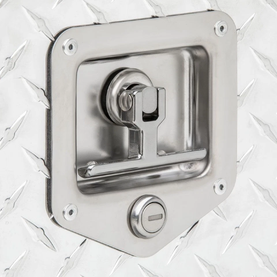 UWS Universal Rear Bright Aluminum 48" Single Door Top Side Mount Truck Tool Box Foto 3 de 4