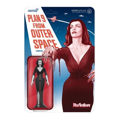 Super7 Vampira Plan 9 from Outer Space Grayscale 3.75 inch Scale, Multicolor 