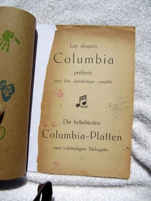 1950 Swiss Disques COLUMBIA Preferes Catalogue German French Selected CATALOG 78