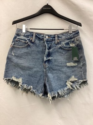 Wild Fable Denim Shorts Womens 12 Blue Highest Rise Distressed Cutoff Summer