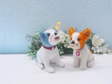 2x STEIFF BULLY replica 1927, 10 cm with ID s