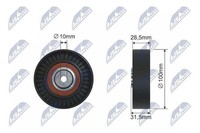 Original Nty Umlenk-/FüHrungsrolle Keilrippenriemen RNK-AR-007 FüR Alfa Romeo