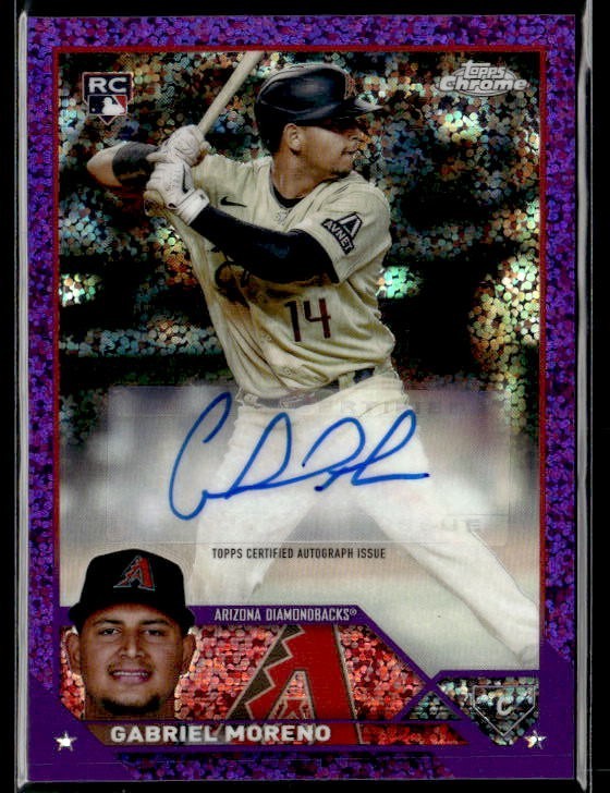 L52,985 - 2023 Topps Chrome Update Auto Purple Speckle #ACGM Gabriel Moreno /299