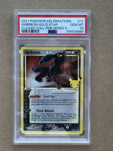 Pokemon Umbreon-Gold Star 17/17 Celebration PSA 10