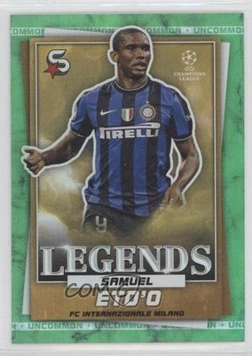 2022 UEFA Club Competitions Superstars Legends Uncommon Green Samuel Eto'o 0w7u