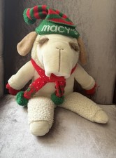 Macy's Lamb Chop Plush Toy 22" Large 1993 Shari Lewis Holiday Christmas Vintage