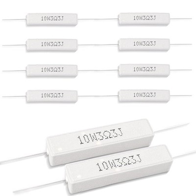 10x 10W 3,3Ω Keramikwiderstände ±5% Toleranz für DIY Projekte