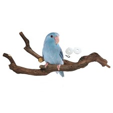 Natural Parrot Perch Bird Stand Pole Wild Grape Stick Paw Grinding Fork Parak...