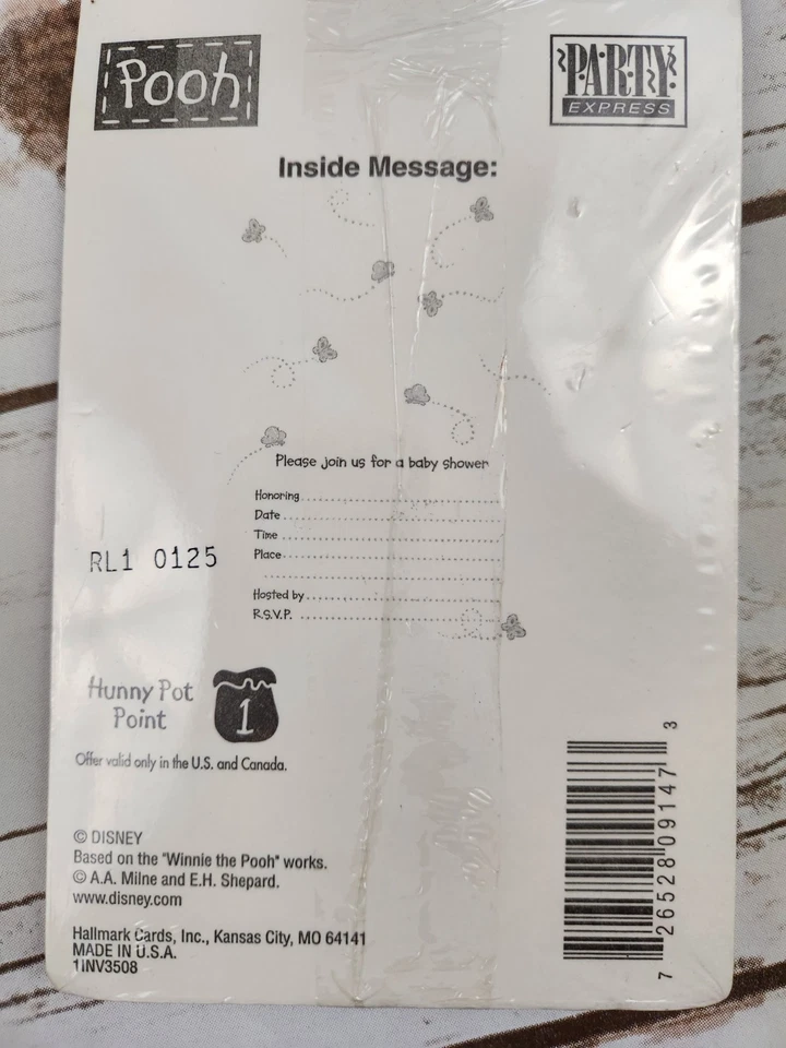Invitaciones de Baby Shower Winnie the Pooh de colección - Sello - 2 paquetes de 8 (16) Foto 2 de 2
