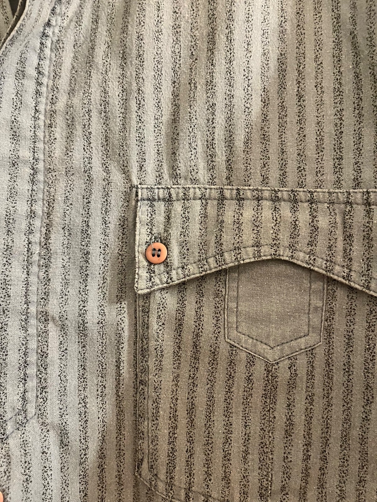 Gitano Blue Button Down Double Chest Pockets Long… - image 6