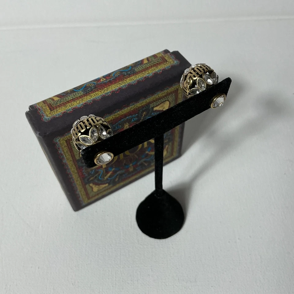 Authentic Dior Gold Earrings Retro - Image 2 of 3