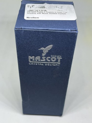 Mascotte cristal délice fleurs plaqué or 24 carats dans vase. - Photo 11/11