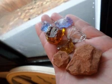 andara crystal - monatomic andara glass + Sedona rock - 45 grams total - V55