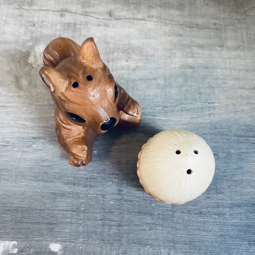 1970’s New Squirrel and Acorn Nut Salt and Pepper Shaker Set Made in Japan - 第 5/11 張圖片