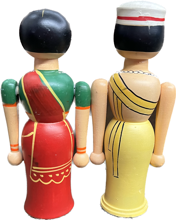 Handcrafted channapatna Wooden Dolls South Indian Couple Doll /Toy eBay