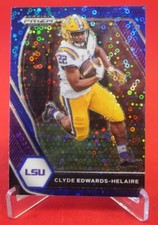 Clyde Edwards-Helaire Blue Disco Panini Draft Picks 2021 Football Card #74