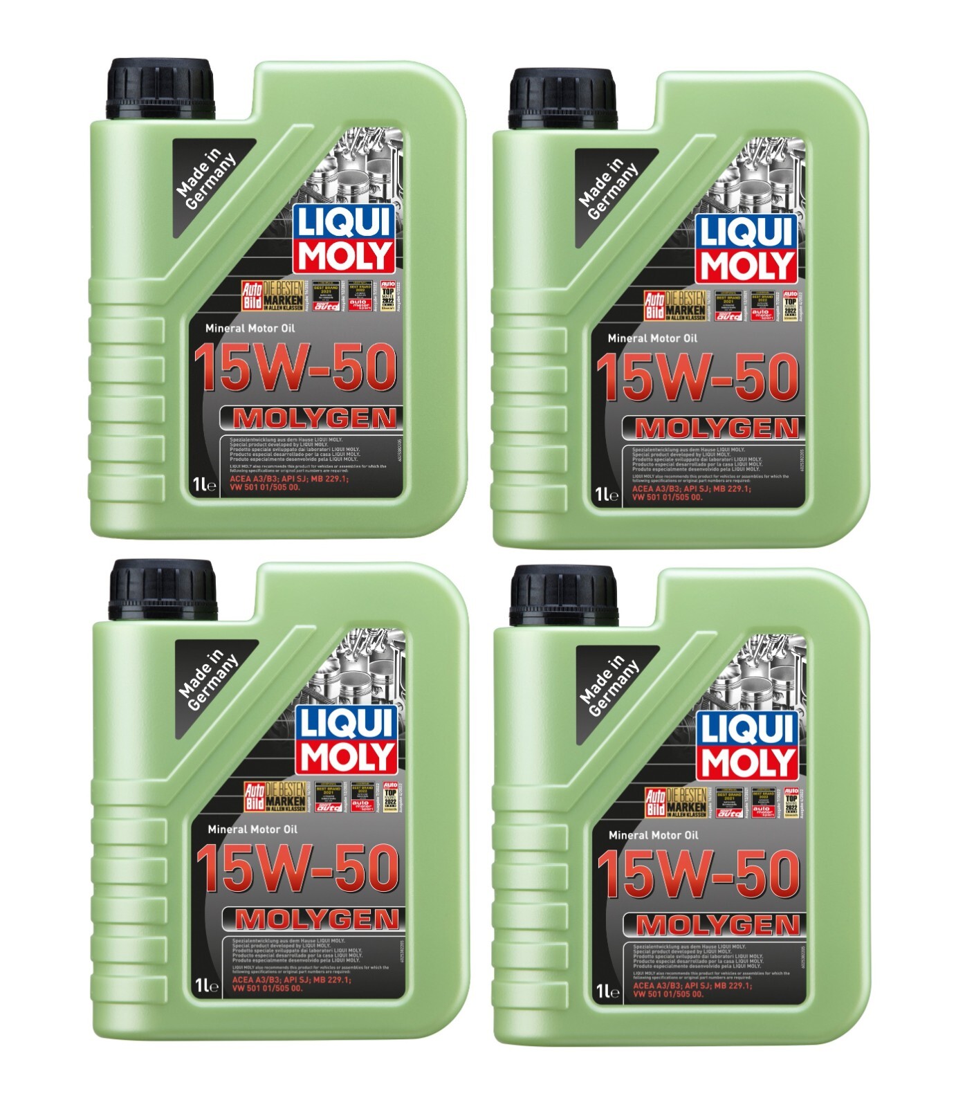 Liqui Moly Molygen 15w50 olio minerale auto d'epoca vintage 4 litri acea a3 b3
