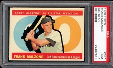 1960 Topps Baseball #557 Frank Malzone All Star PSA 7