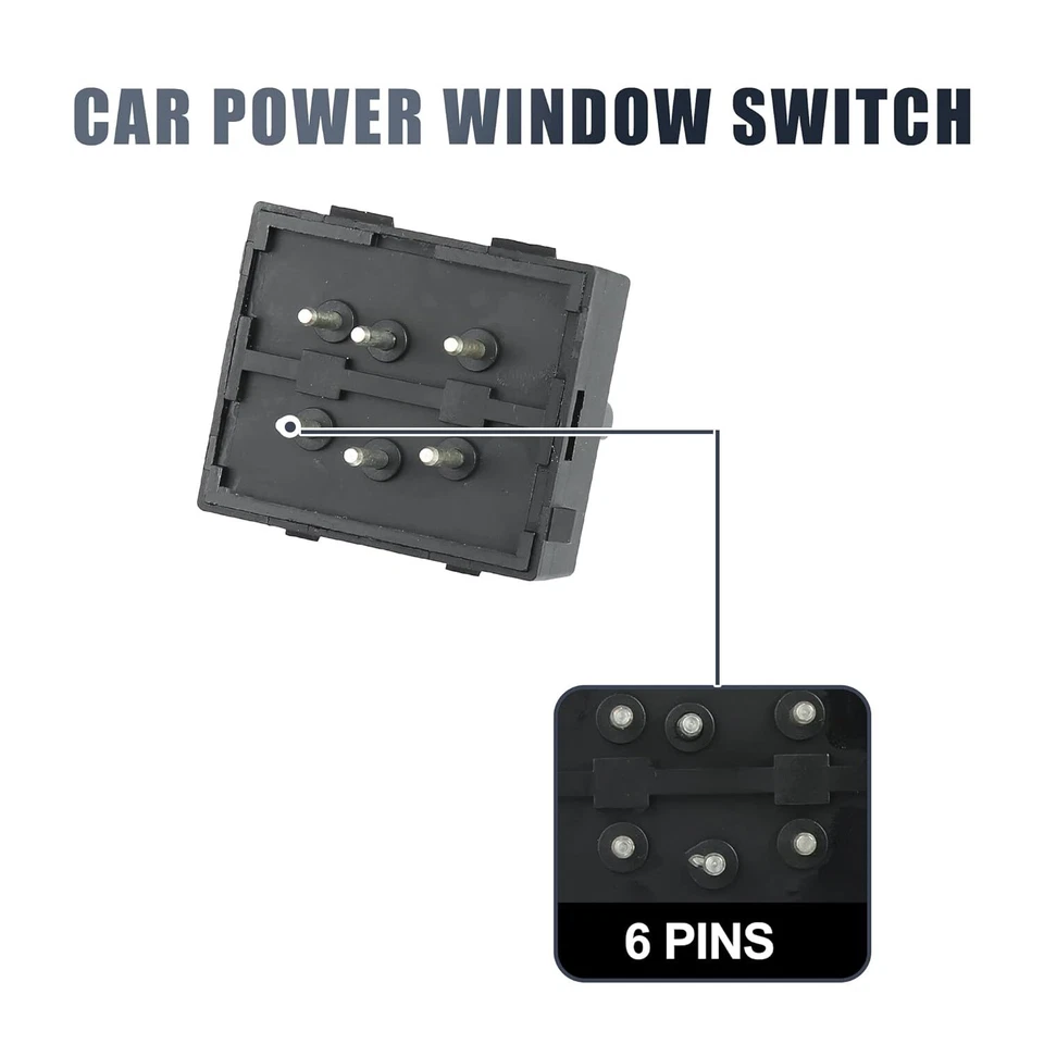 Interruptor de ventana eléctrica principal izquierdo conductor Dodge Ram 2500 3500 1994-1997 Foto 3 de 4