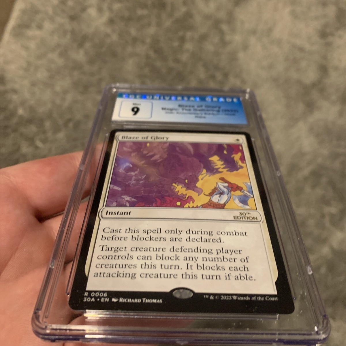 MTG 30th Anniversary Rare Blaze Of Glory CGC 9 Mint | eBay