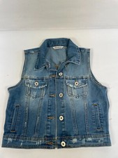 Blu[Edit] Women's Blue Jean Denim Vest Size M